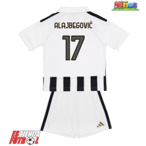 Juventus Kerim Alajbegovic #17 Primera Equipación Niños 2026-27 Manga Corta (+ Pantalones cortos)